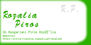 rozalia piros business card